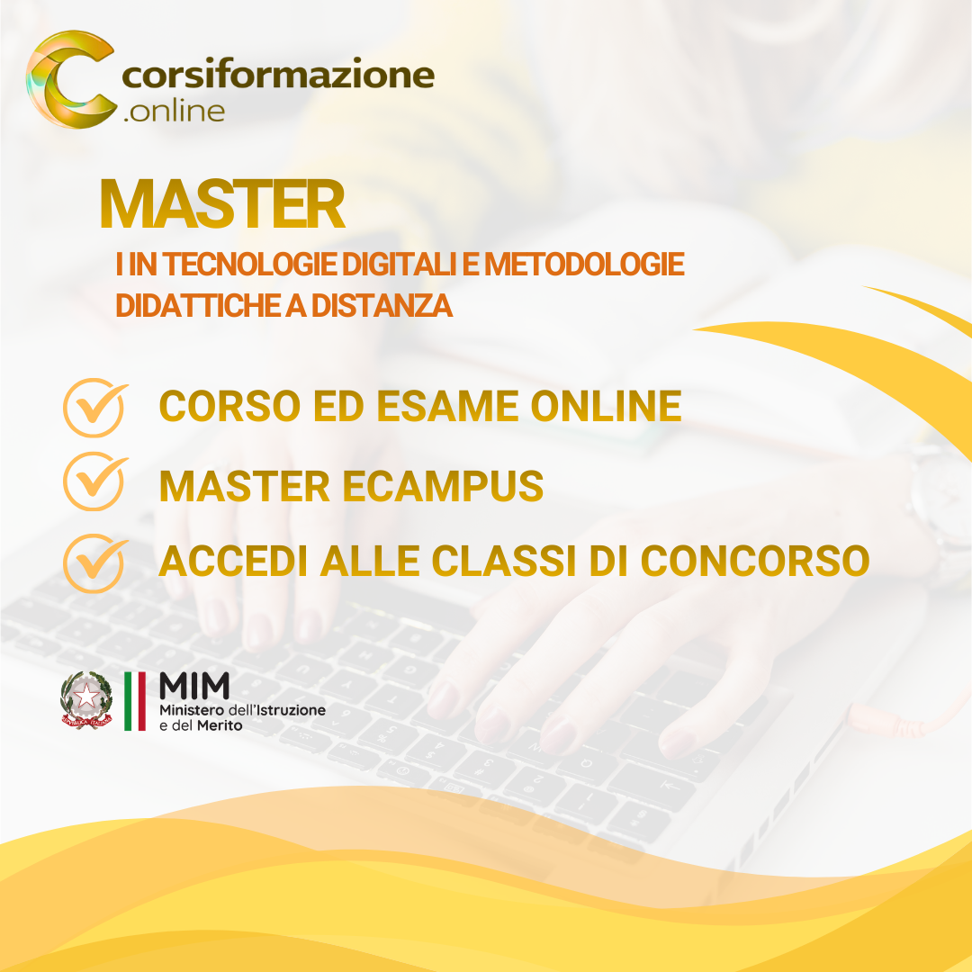 Master in Tecnologie Digitali e Metodologie Didattiche a Distanza