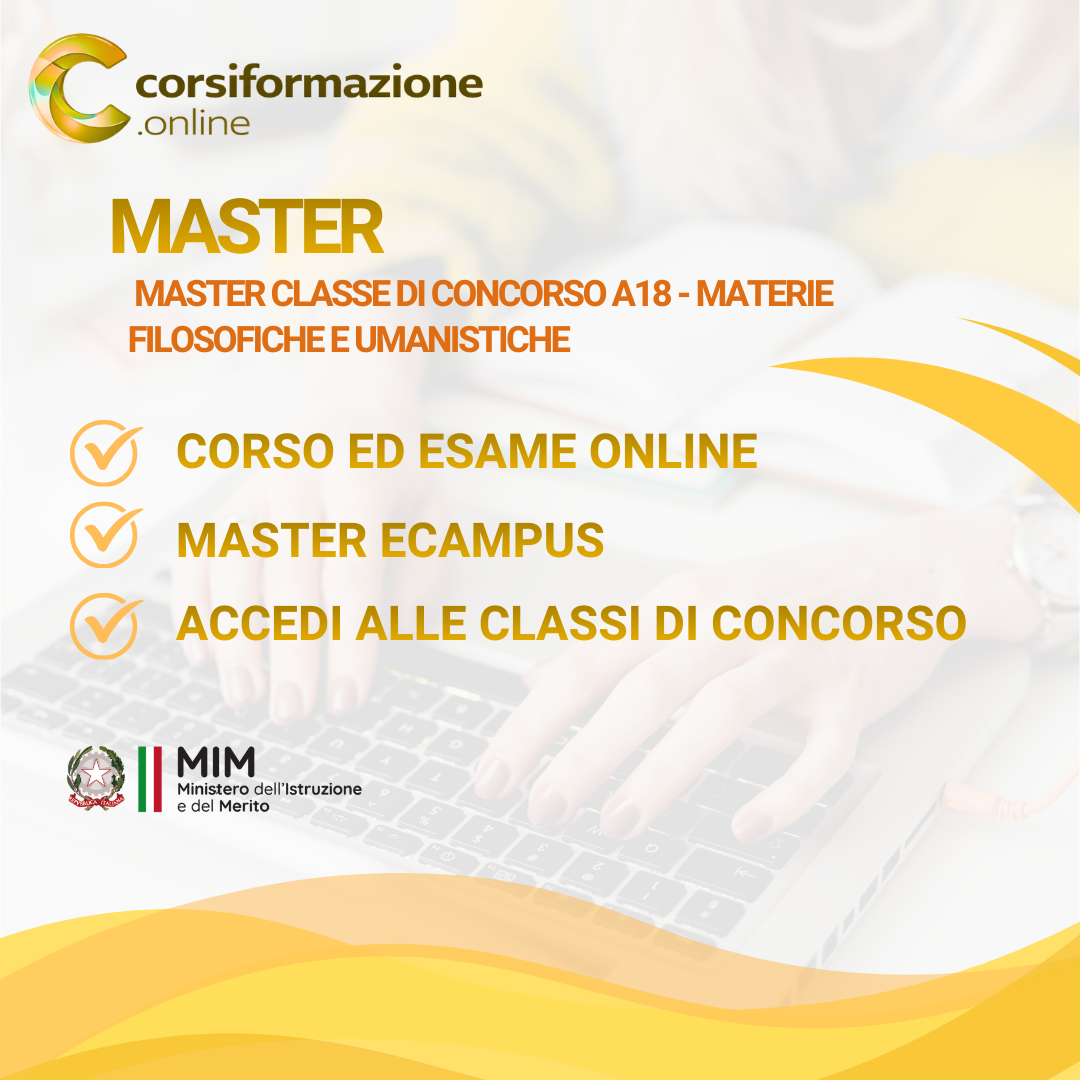 Master Classe di Concorso A18 - Materie Filosofiche e Umanistiche